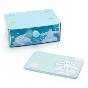 Sanrio Cinnamoroll Memo in Stackable Plastic Case Storage Box Desk Decor Kawaii